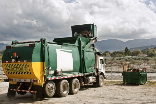 Garden clearance tools and equipment organized for efficient service